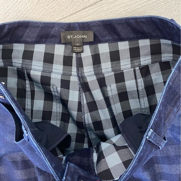 St.John denim patchwork high waisted jeans size 14 - Picture 11 of 14